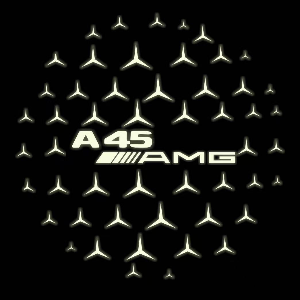 MERCEDES BENZ A45 AMG LOGO PROJECTOR LIGHTS (quantity 1 = 1 sets/2 door lights)Nr.03f018