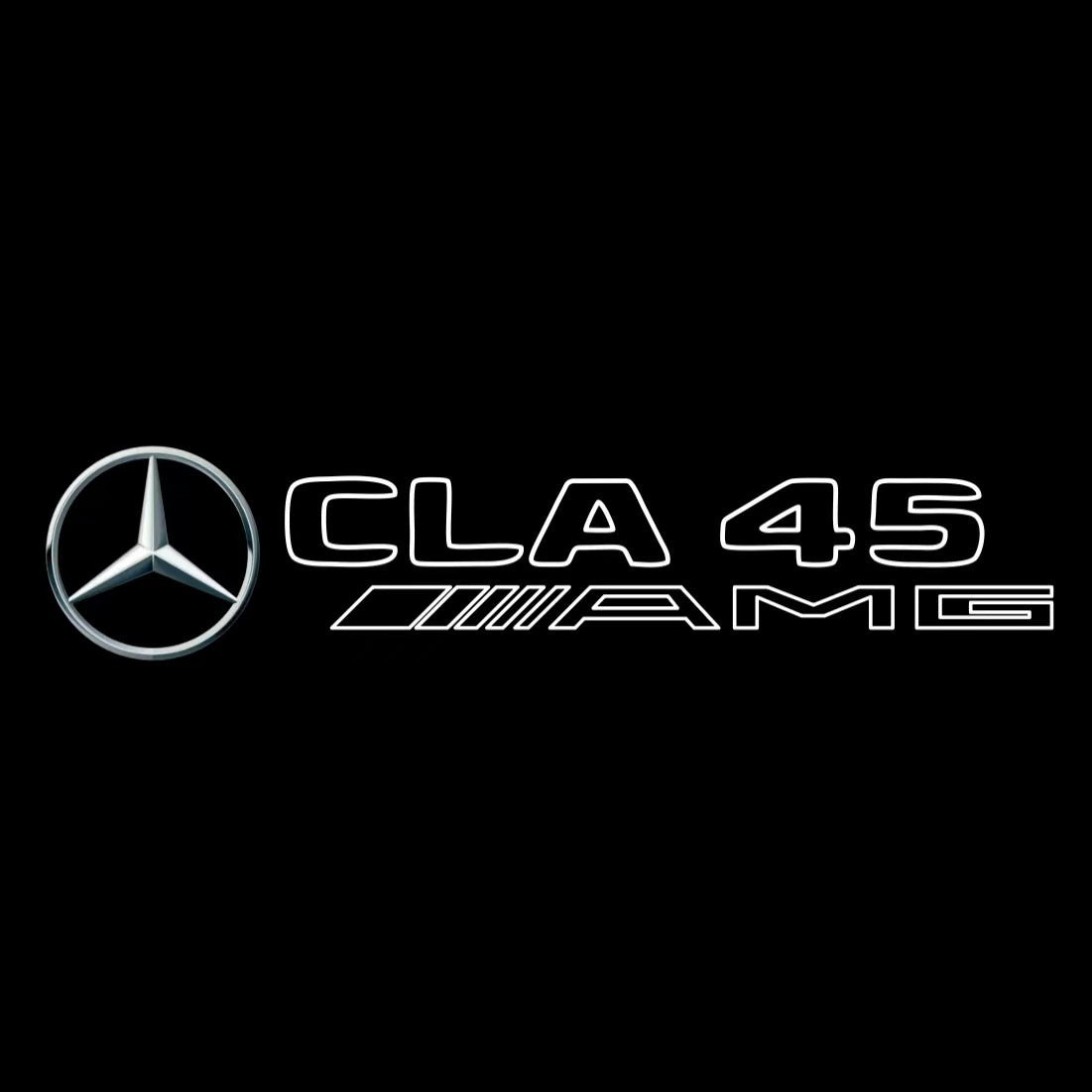 MERCEDES BENZ CLA 45 AMG LOGO PROJECTOT LIGHTS (quantity 1 = 1 sets/2 door lights)Nr.03f010