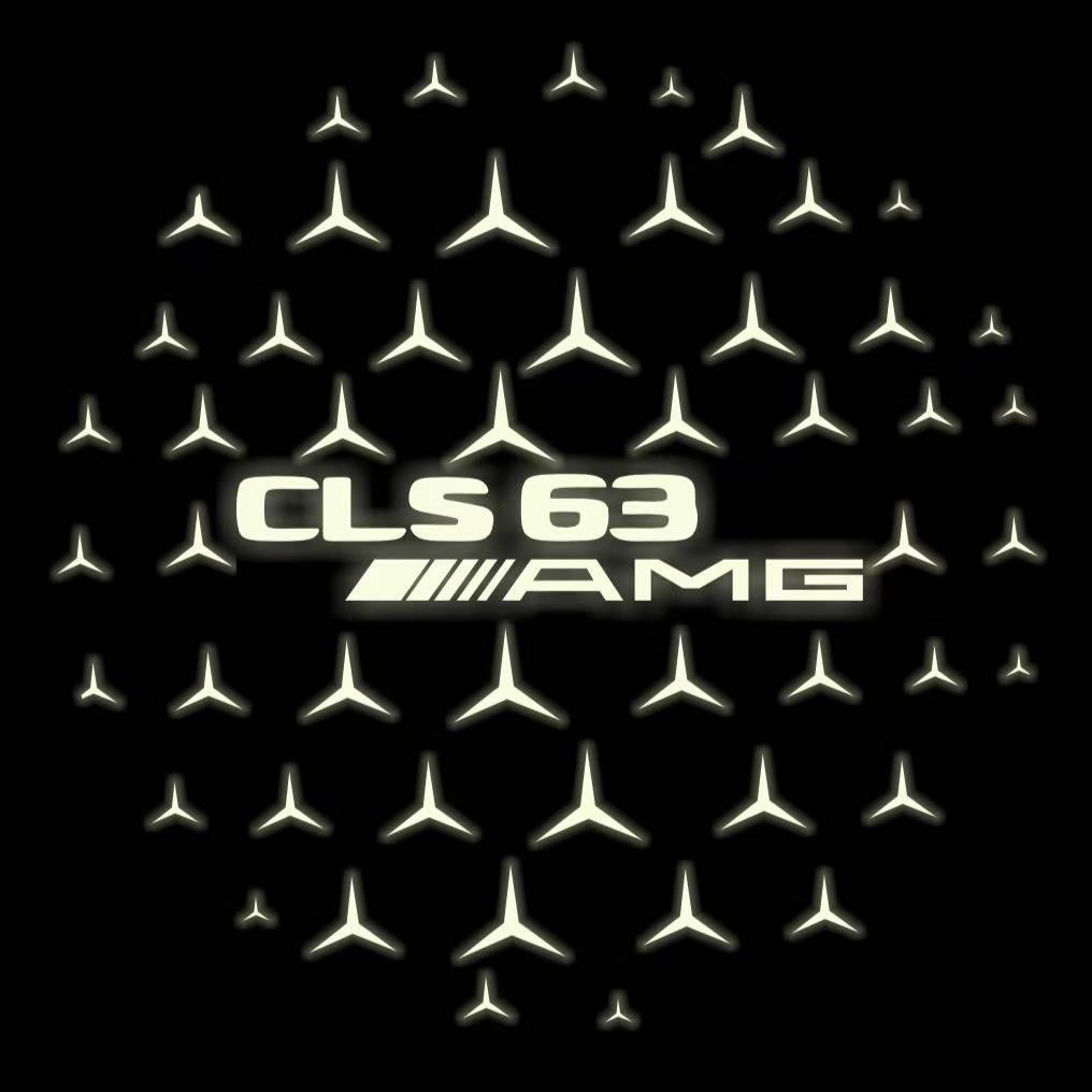 MERCEDES BENZ CLS 63 AMG LOGO PROJECTOT LIGHTS (quantity 1 = 1 sets/2 door lights)Nr.03f016