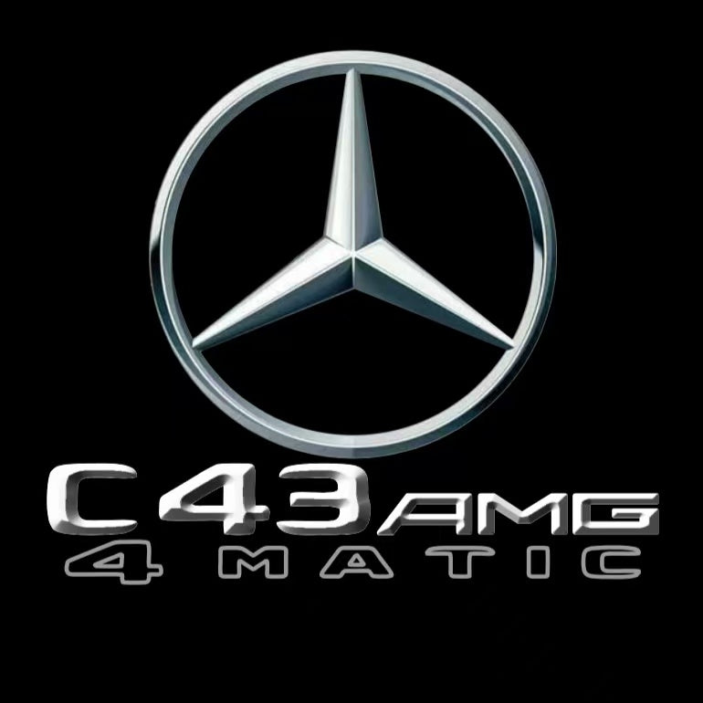 MERCEDES BENZ C43 AMG LOGO PROJECTOT LIGHTS (quantity 1 = 1 sets/2 door lights)Nr.03f03