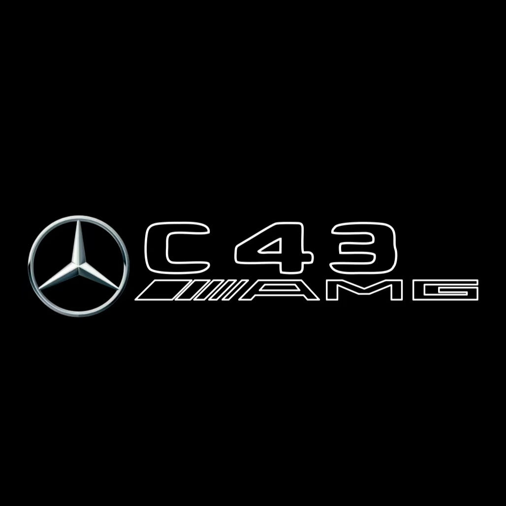 MERCEDES BENZ C43 AMG LOGO PROJECTOT LIGHTS (quantity 1 = 1 sets/2 door lights)Nr.03f04