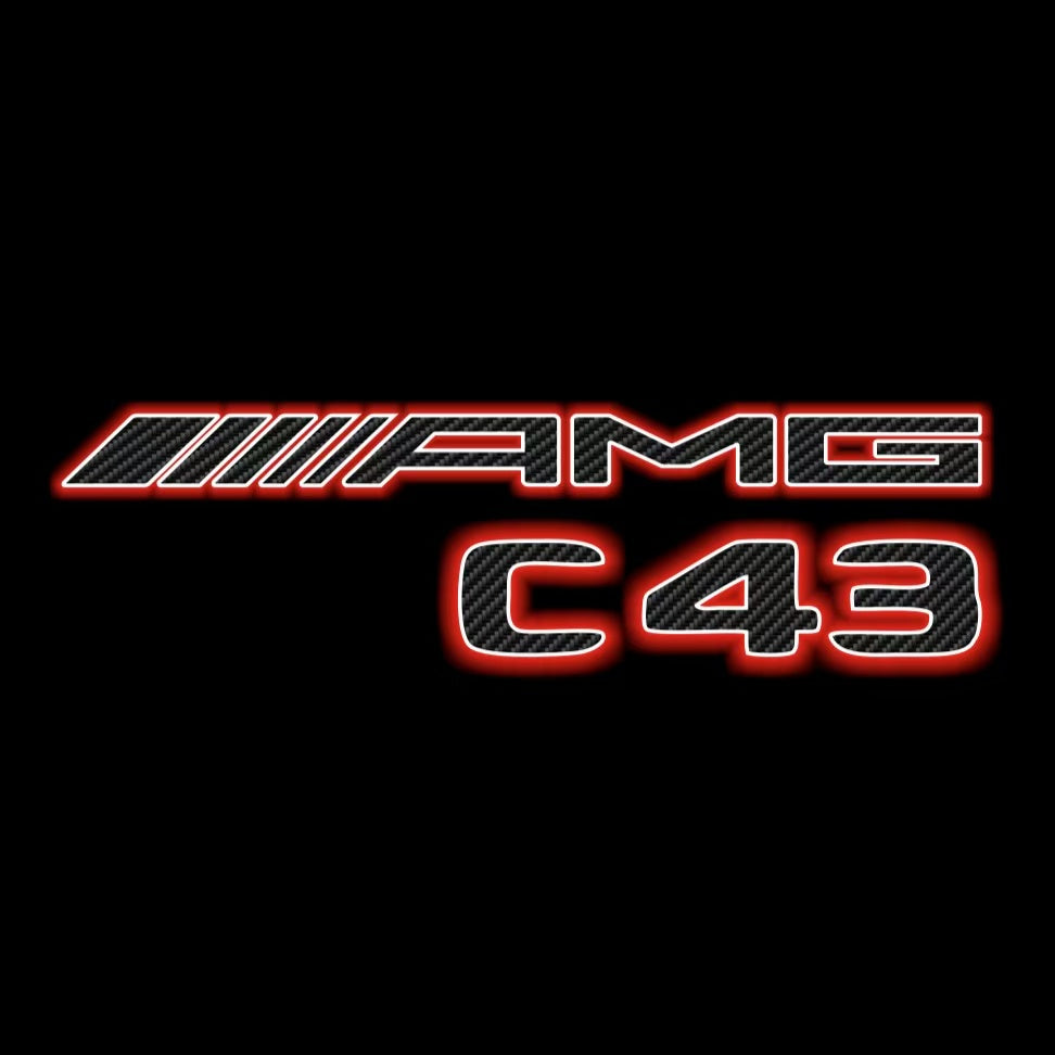 MERCEDES BENZ C43 AMG LOGO PROJECTOT LIGHTS (quantity 1 = 1 sets/2 door lights)Nr.03f07