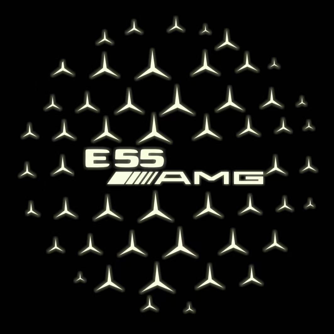 MERCEDES BENZ E55 AMG LOGO PROJECTOT LIGHTS (quantity 1 = 1 sets/2 door lights)Nr.03f05
