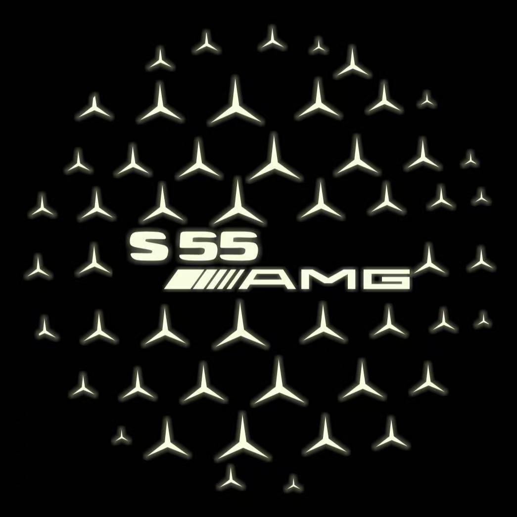 MERCEDES BENZ S 55 AMG LOGO PROJECTOR LIGHTS (quantity 1 = 1 sets/2 door lights)Nr.03f06