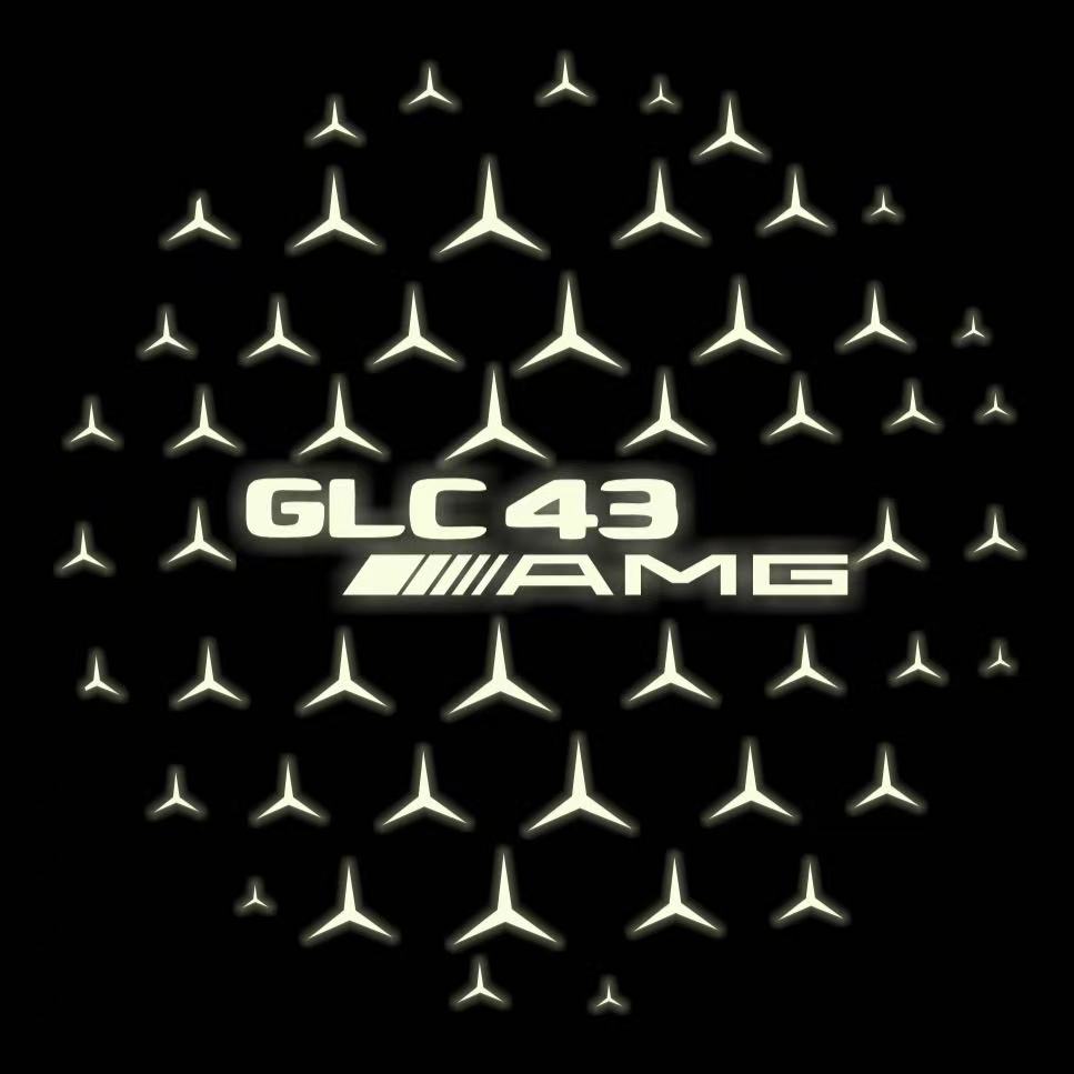 MERCEDES BENZ GLC 43 AMG LOGO PROJECTOR LIGHTS (quantity 1 = 1 sets/2 door lights)Nr.03f028