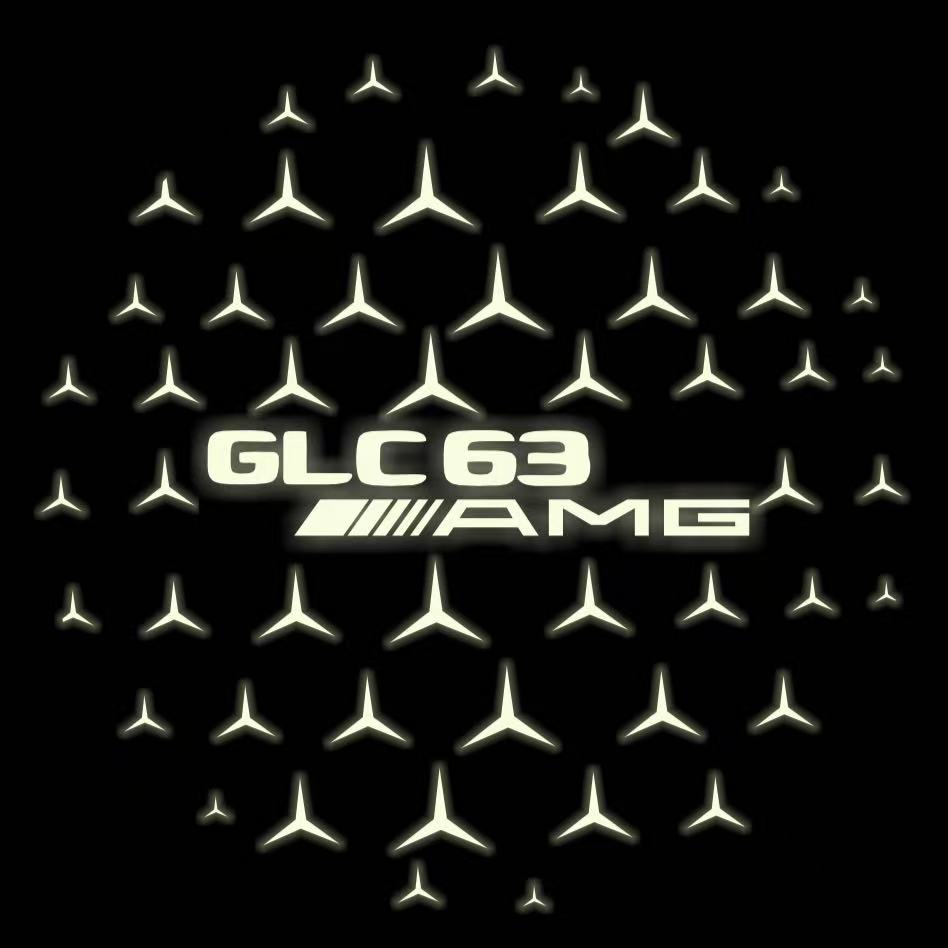 MERCEDES BENZ GLC 63 AMG LOGO PROJECTOR LIGHTS (quantity 1 = 1 sets/2 door lights)Nr.03f032