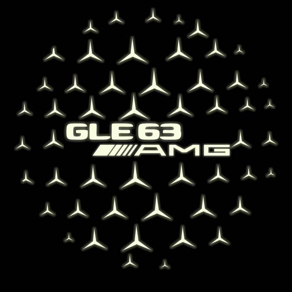 MERCEDES BENZ GLE 63 AMG LOGO PROJECTOR LIGHTS (quantity 1 = 1 sets/2 door lights)Nr.03f039