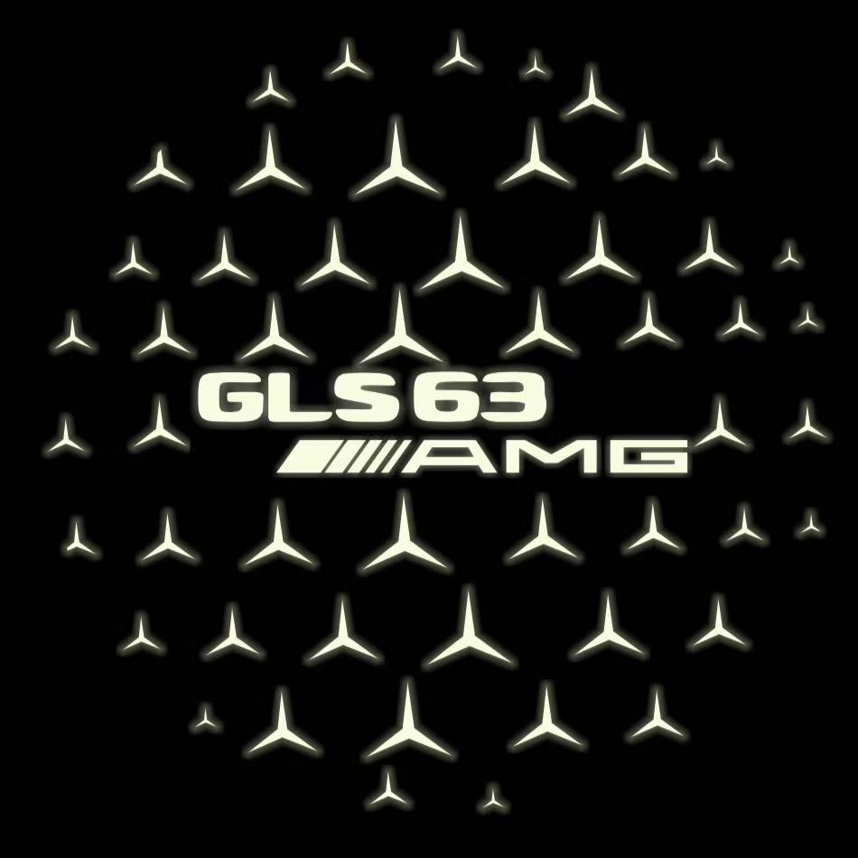 MERCEDES BENZ GLS 63 AMG LOGO PROJECTOR LIGHTS (quantity 1 = 1 sets/2 door lights)Nr.03f029