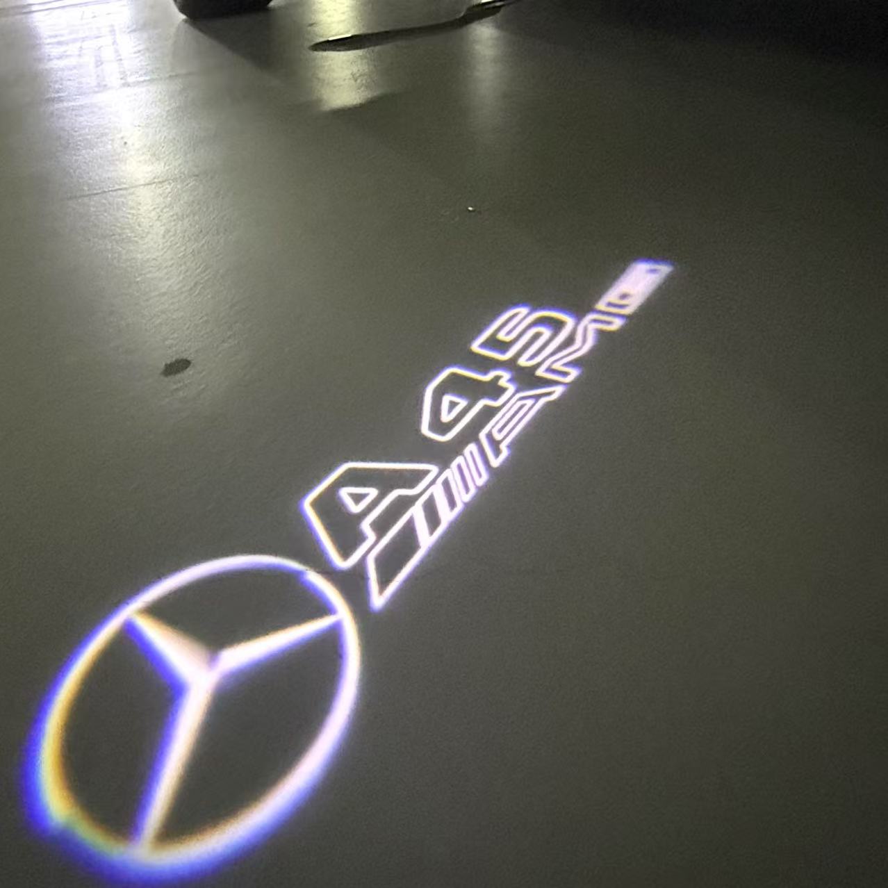MERCEDES BENZ A45 AMG LOGO PROJECTOR LIGHTS (quantity 1 = 1 sets/2 door lights)Nr.03f019