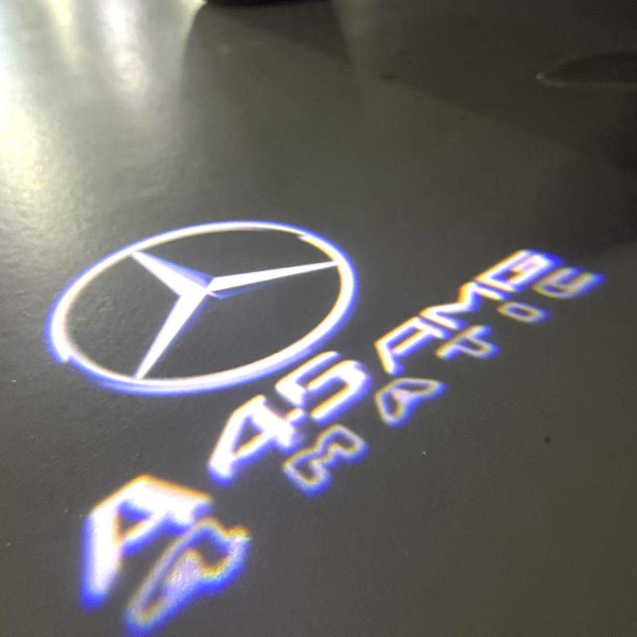 MERCEDES BENZ A45 AMG LOGO PROJECTOR LIGHTS (quantity 1 = 1 sets/2 door lights)Nr.03f020