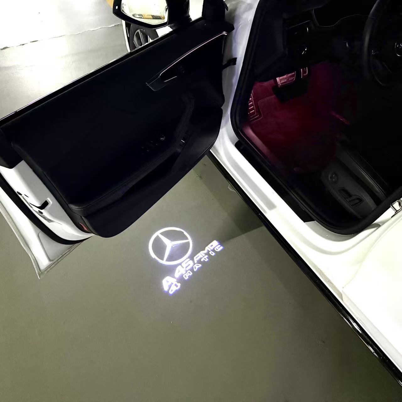 MERCEDES BENZ A45 AMG LOGO PROJECTOR LIGHTS (quantity 1 = 1 sets/2 door lights)Nr.03f020