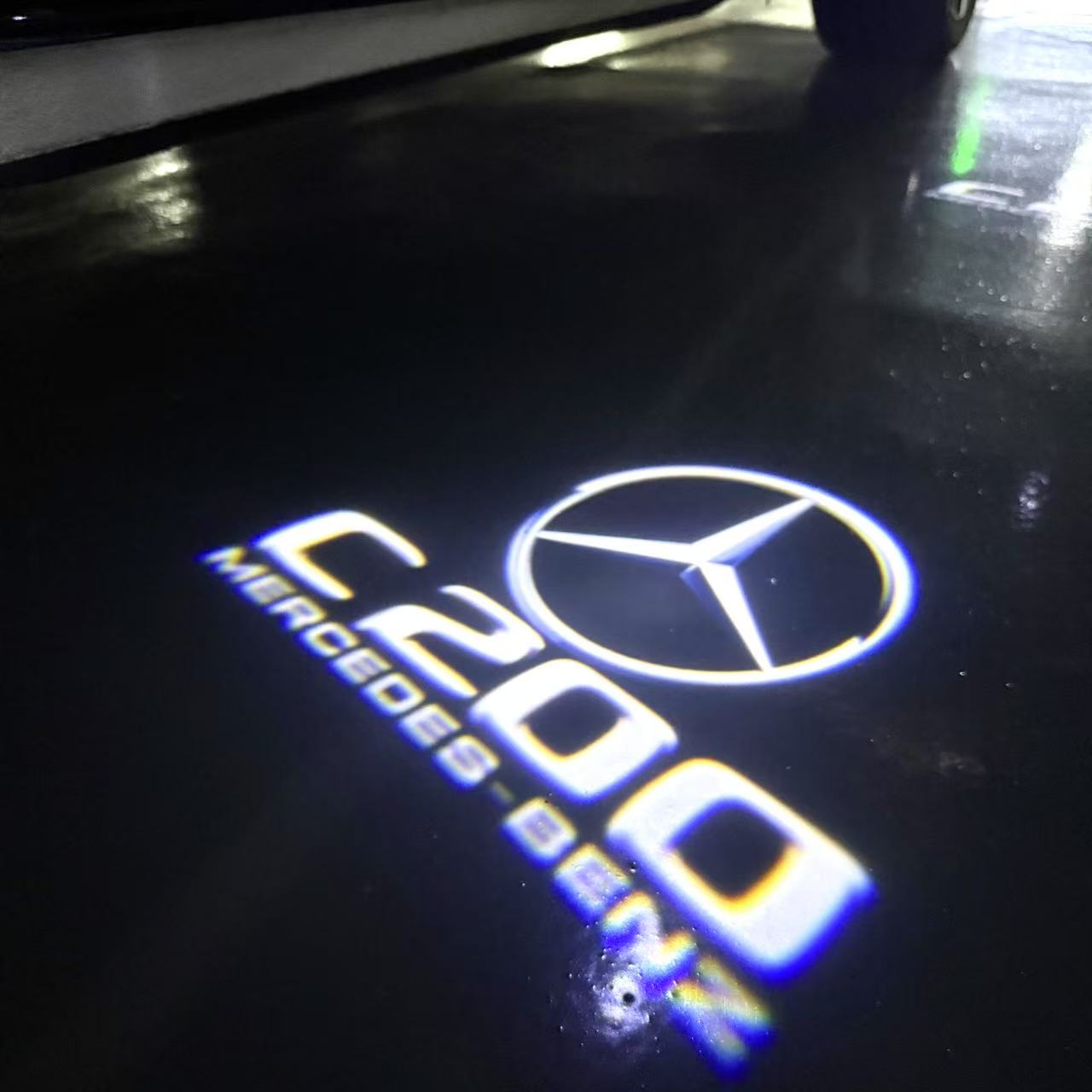 MERCEDES BENZ C 200 LOGO PROJECTOT LIGHTS (quantity 1 = 1 sets/2 door lights)Nr.03f021
