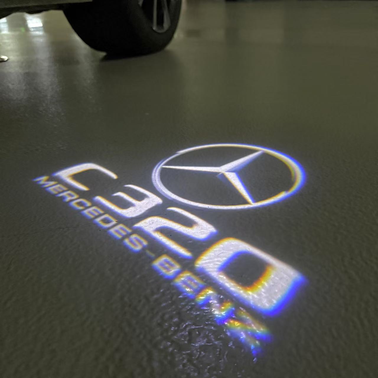 MERCEDES BENZ C 320 LOGO PROJECTOT LIGHTS (quantity 1 = 1 sets/2 door lights)Nr.03f037