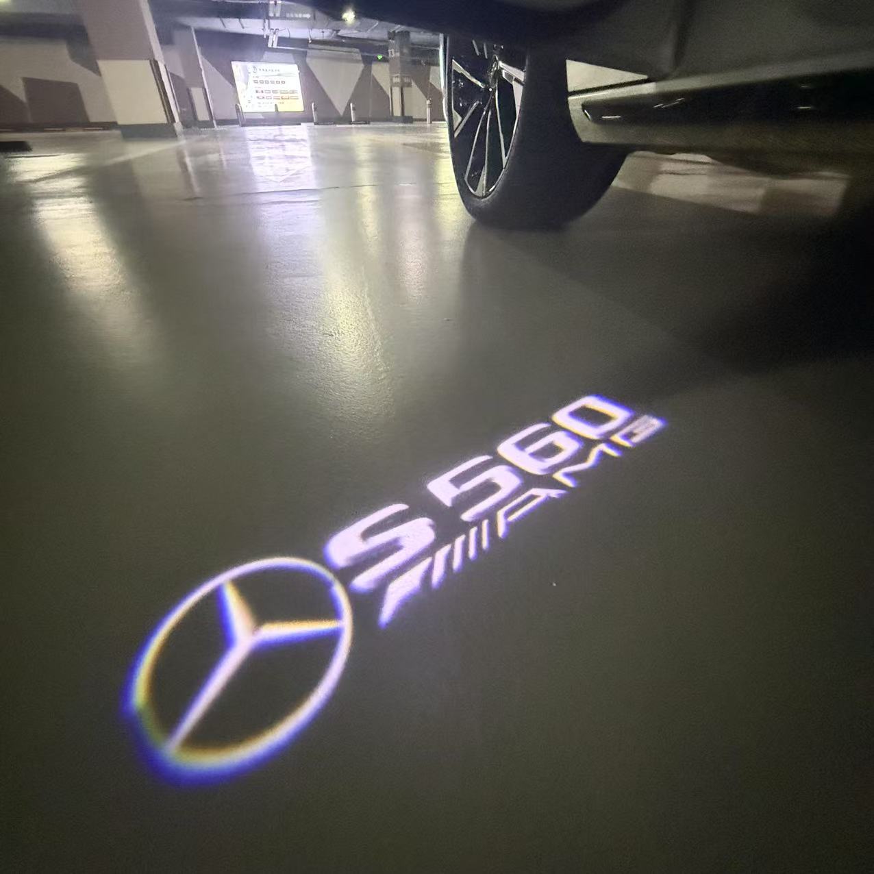 MERCEDES BENZ S 560 LOGO PROJECTOR LIGHTS (quantity 1 = 1 sets/2 door lights)Nr.03f044