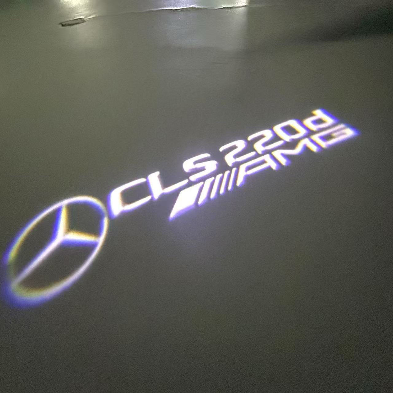 MERCEDES BENZ CLS 220d AMG LOGO PROJECTOT LIGHTS (quantity 1 = 1 sets/2 door lights)Nr.03f019