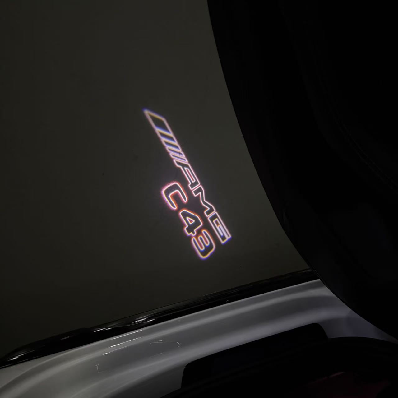 MERCEDES BENZ C43 AMG LOGO PROJECTOT LIGHTS (quantity 1 = 1 sets/2 door lights)Nr.03f07