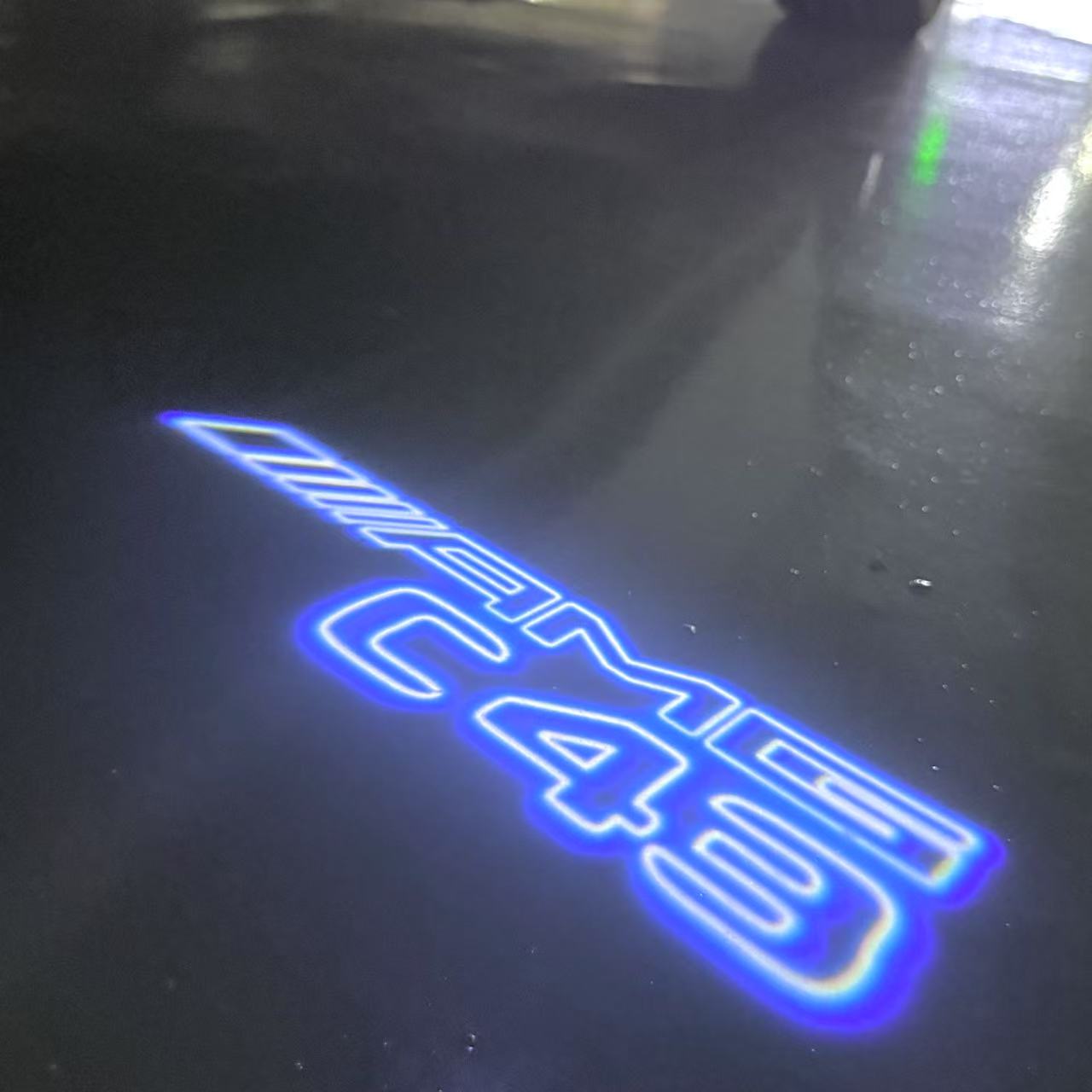 MERCEDES BENZ C43 AMG LOGO PROJECTOT LIGHTS (quantity 1 = 1 sets/2 door lights)Nr.03f05