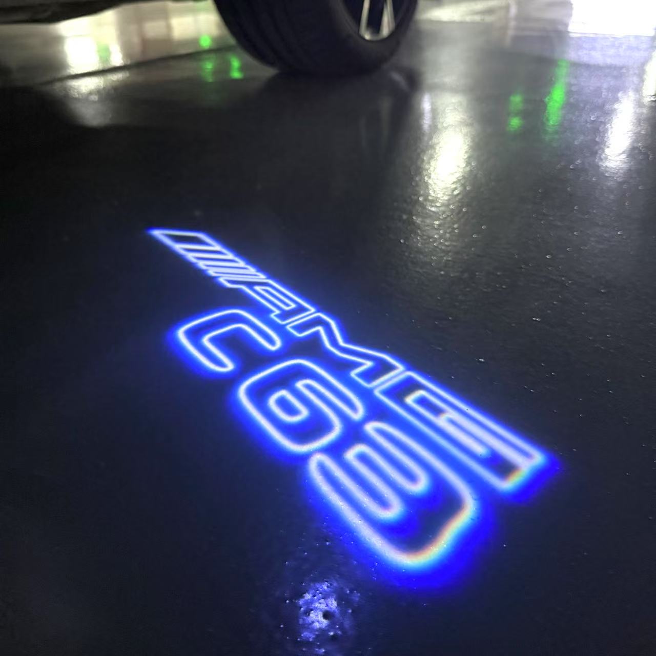 MERCEDES BENZ C63 AMG LOGO PROJECTOT LIGHTS (quantity 1 = 1 sets/2 door lights)Nr.03f017
