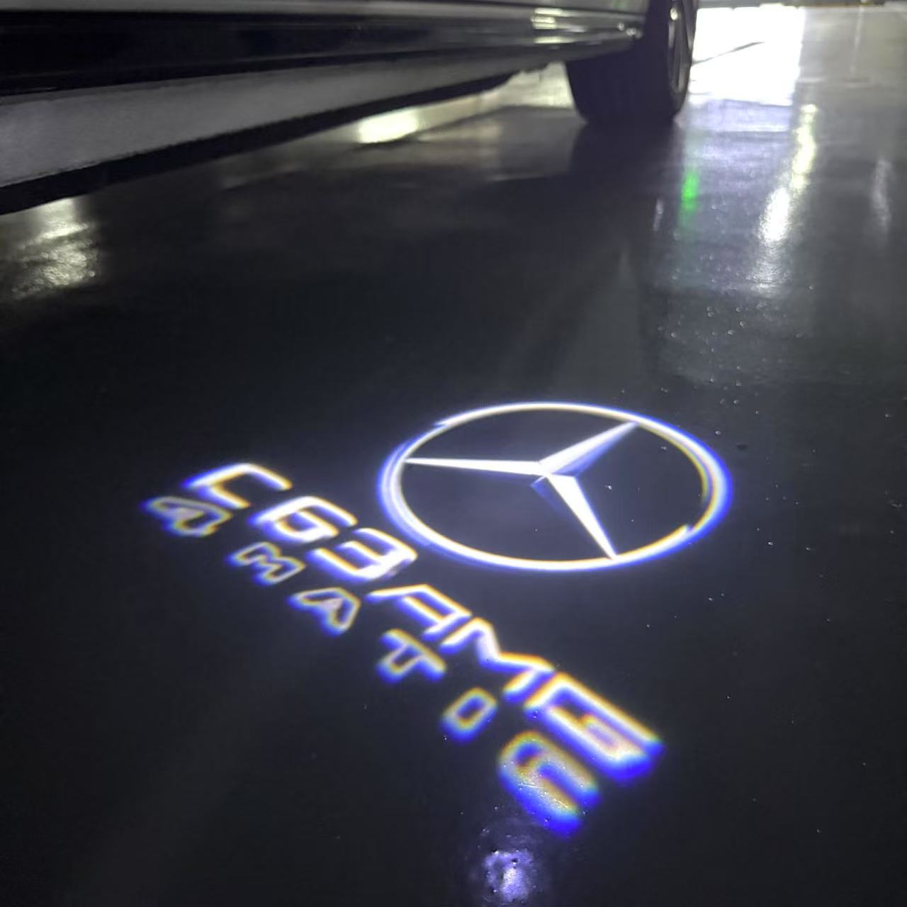 MERCEDES BENZ C63 AMG LOGO PROJECTOT LIGHTS (quantity 1 = 1 sets/2 door lights)Nr.03f014