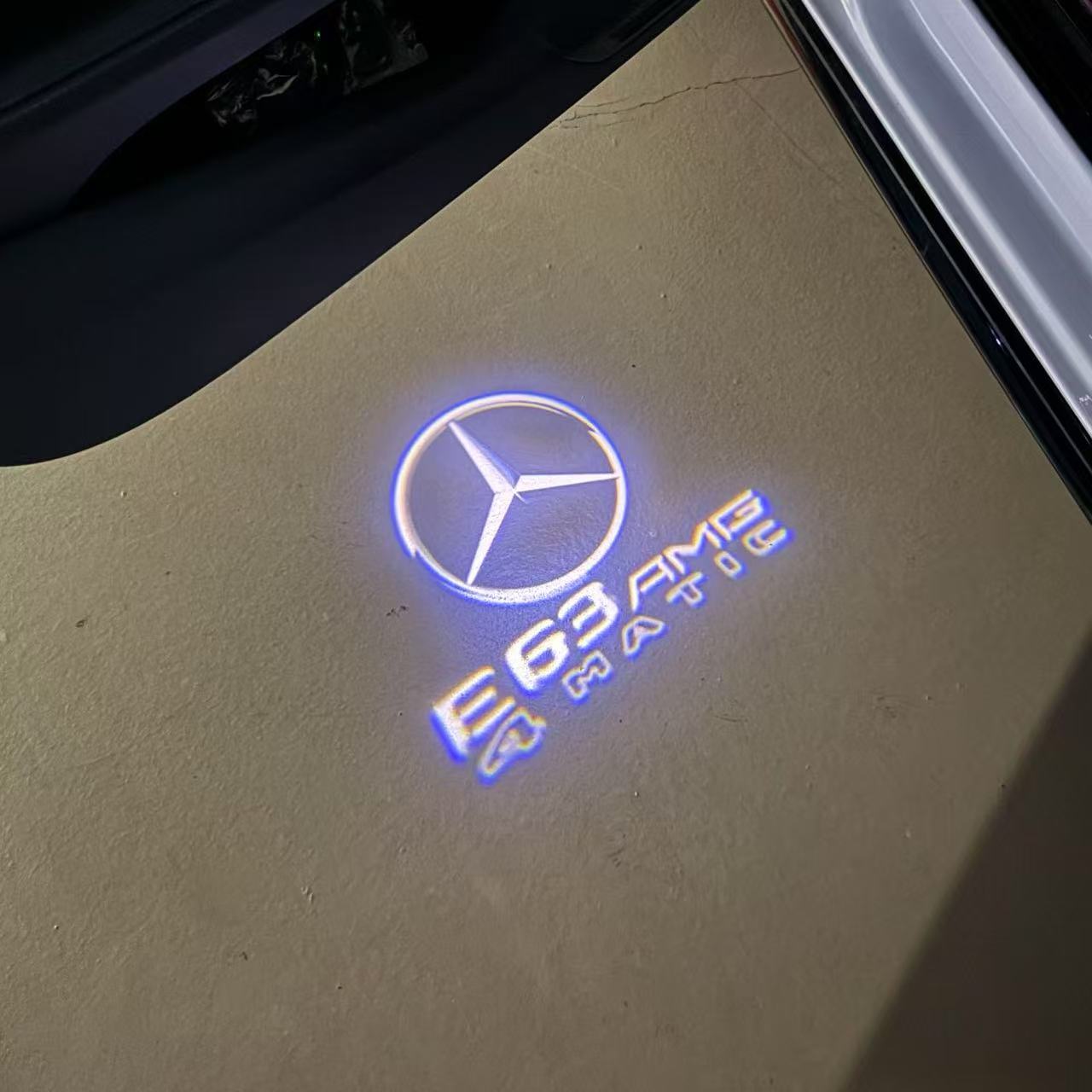 MERCEDES BENZ E63 AMG LOGO PROJECTOT LIGHTS (quantity 1 = 1 sets/2 door lights)Nr.03f09