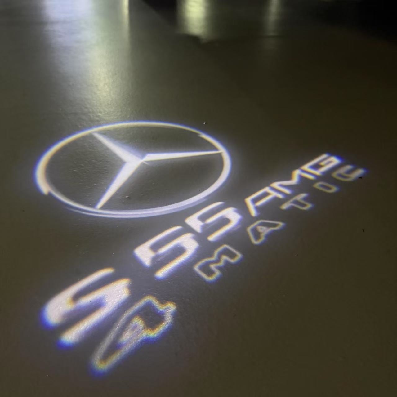MERCEDES BENZ S 55 AMG LOGO PROJECTOR LIGHTS (quantity 1 = 1 sets/2 door lights)Nr.03f04