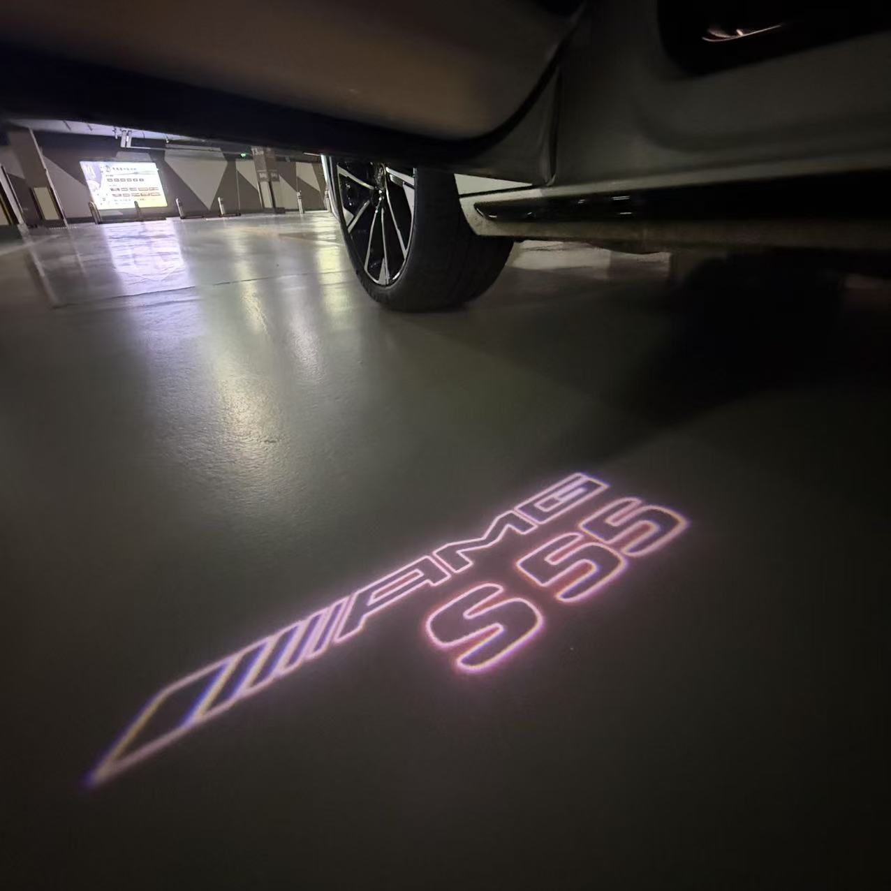 MERCEDES BENZ S 55 AMG LOGO PROJECTOR LIGHTS (quantity 1 = 1 sets/2 door lights)Nr.03f03
