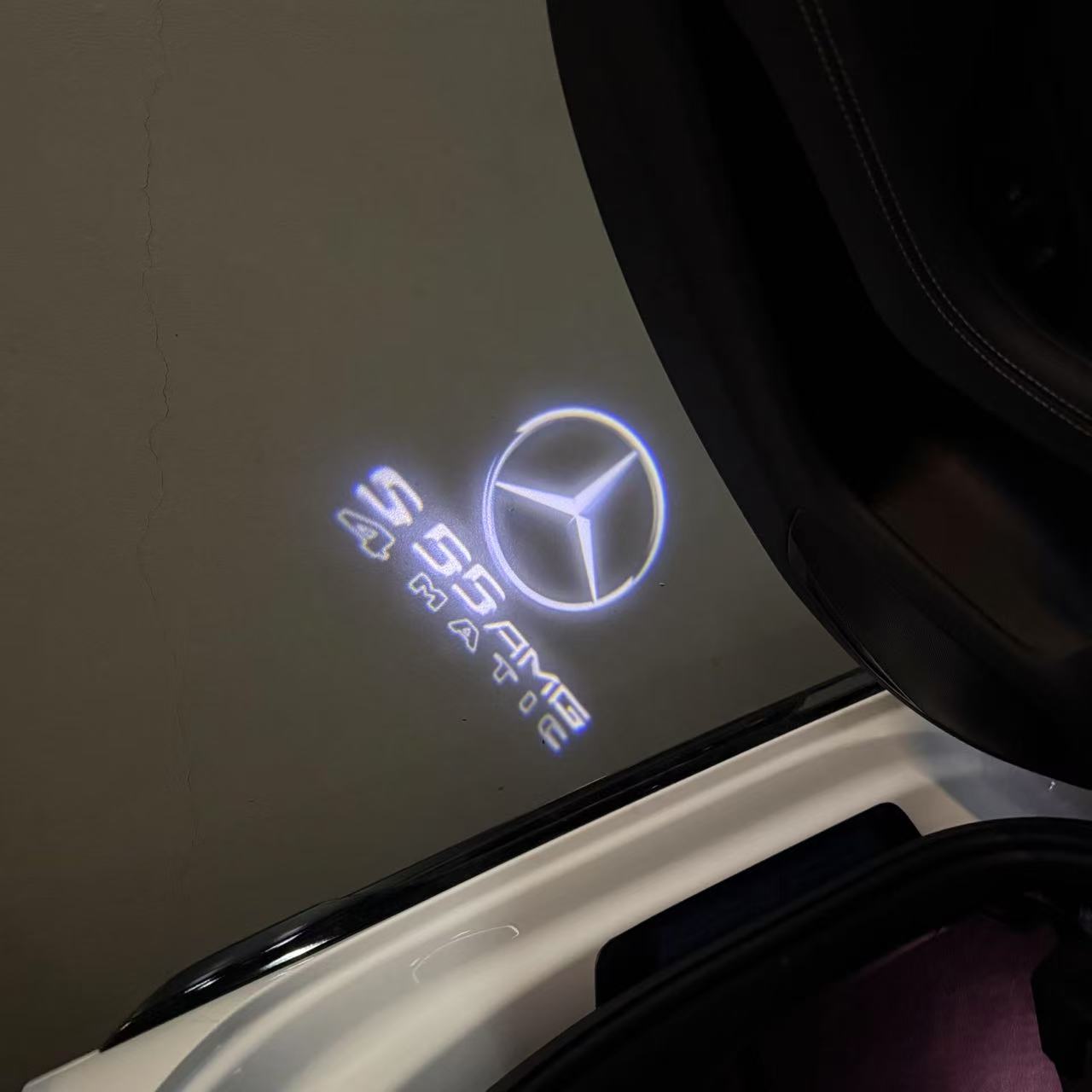 MERCEDES BENZ S 55 AMG LOGO PROJECTOR LIGHTS (quantity 1 = 1 sets/2 door lights)Nr.03f04