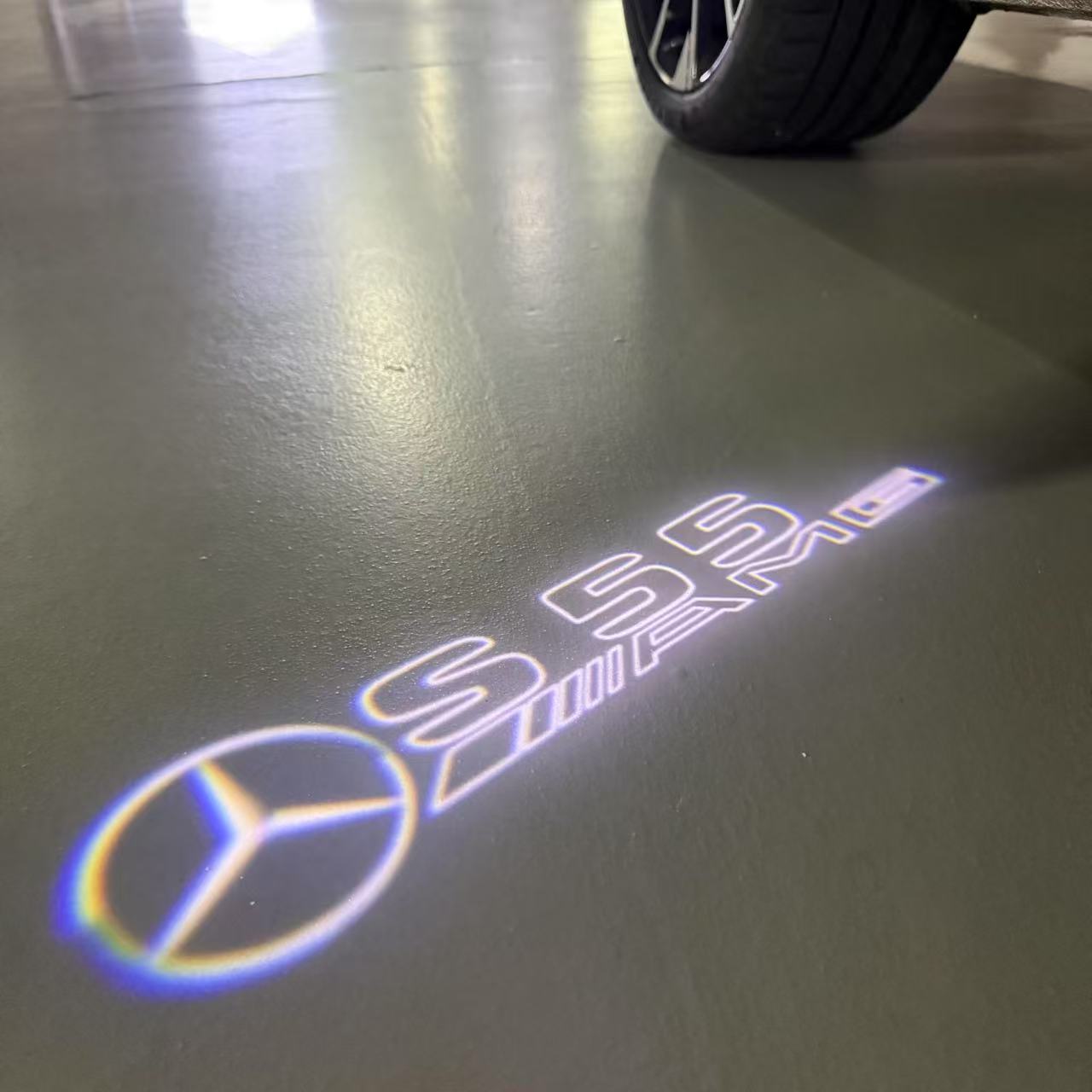 MERCEDES BENZ S 55 AMG LOGO PROJECTOR LIGHTS (quantity 1 = 1 sets/2 door lights)Nr.03f05