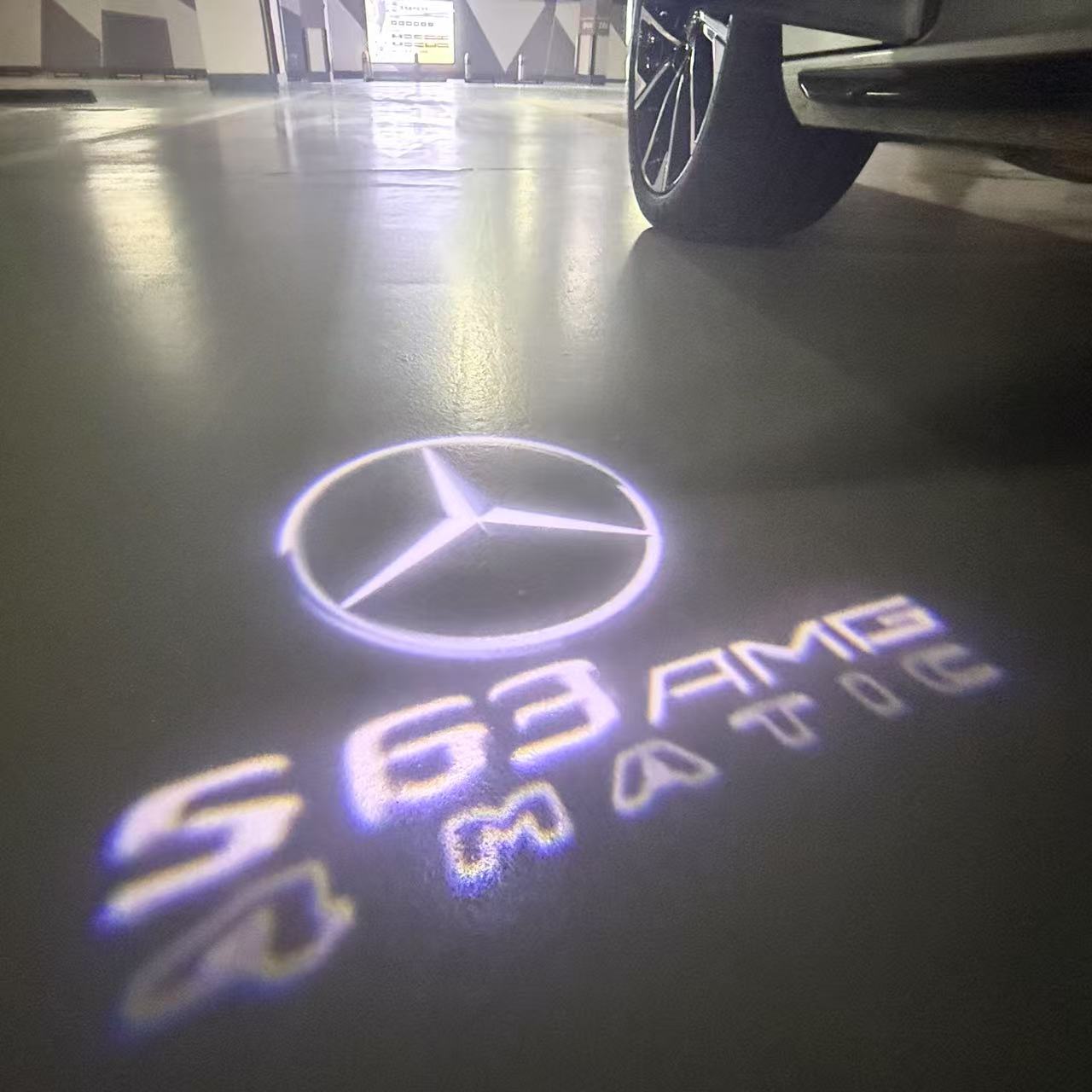 MERCEDES BENZ S 63 AMG LOGO PROJECTOR LIGHTS (quantity 1 = 1 sets/2 door lights)Nr.03f09