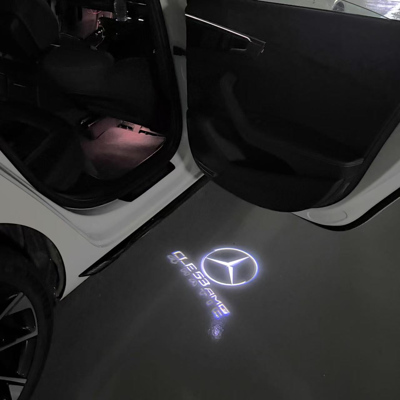 MERCEDES BENZ CLE 53 AMG LOGO PROJECTOT LIGHTS (quantity 1 = 1 sets/2 door lights)Nr.03f025