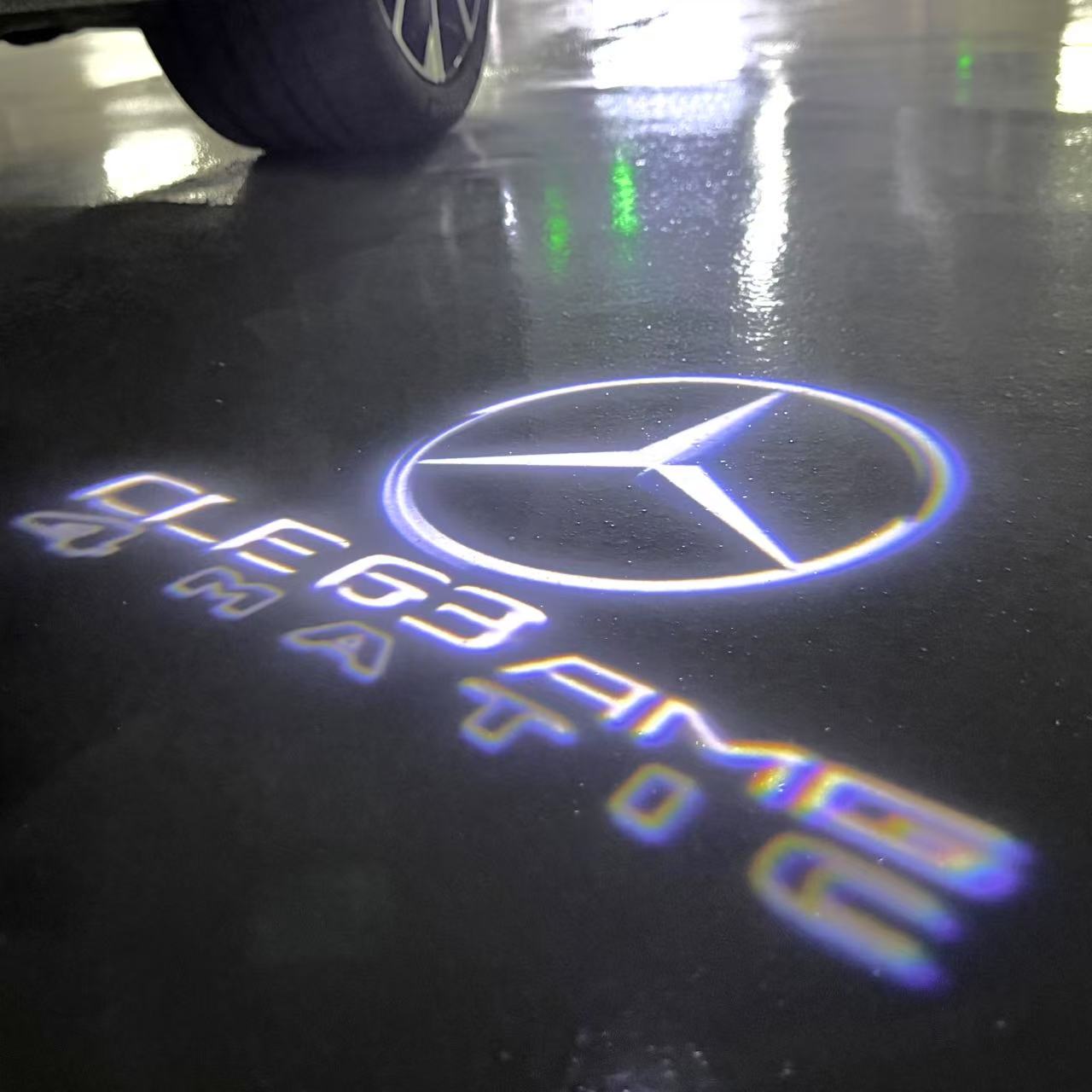 MERCEDES BENZ CLE 63 AMG LOGO PROJECTOT LIGHTS (quantity 1 = 1 sets/2 door lights)Nr.03f06
