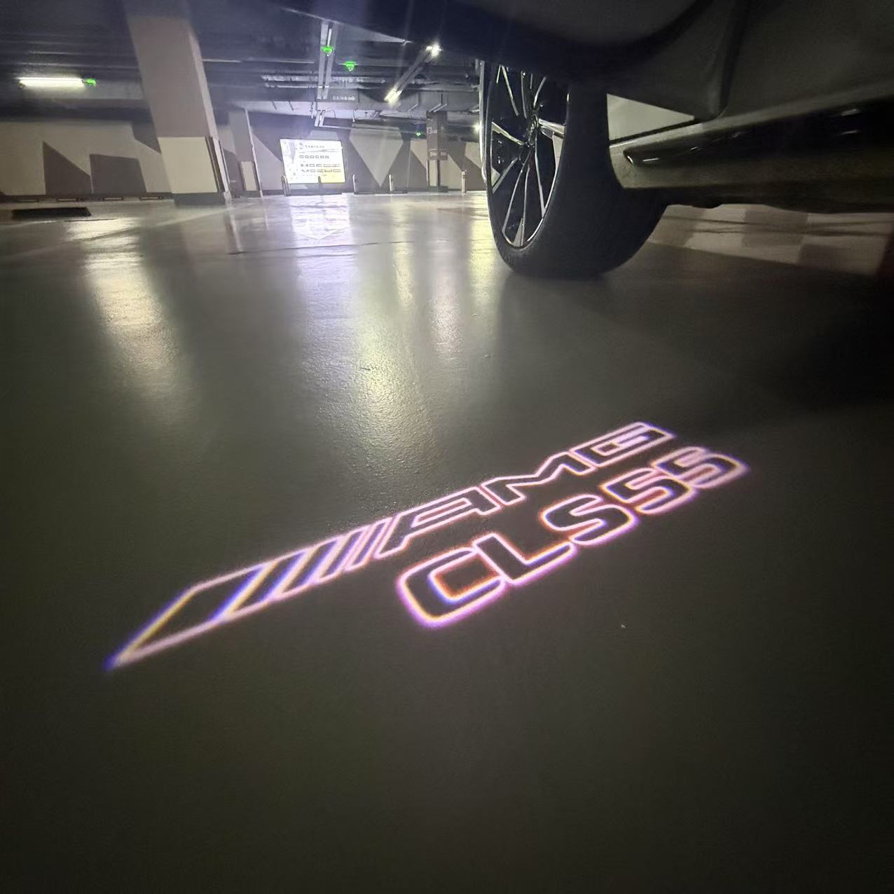 MERCEDES BENZ CLS 55 AMG LOGO PROJECTOT LIGHTS (quantity 1 = 1 sets/2 door lights)Nr.03f011