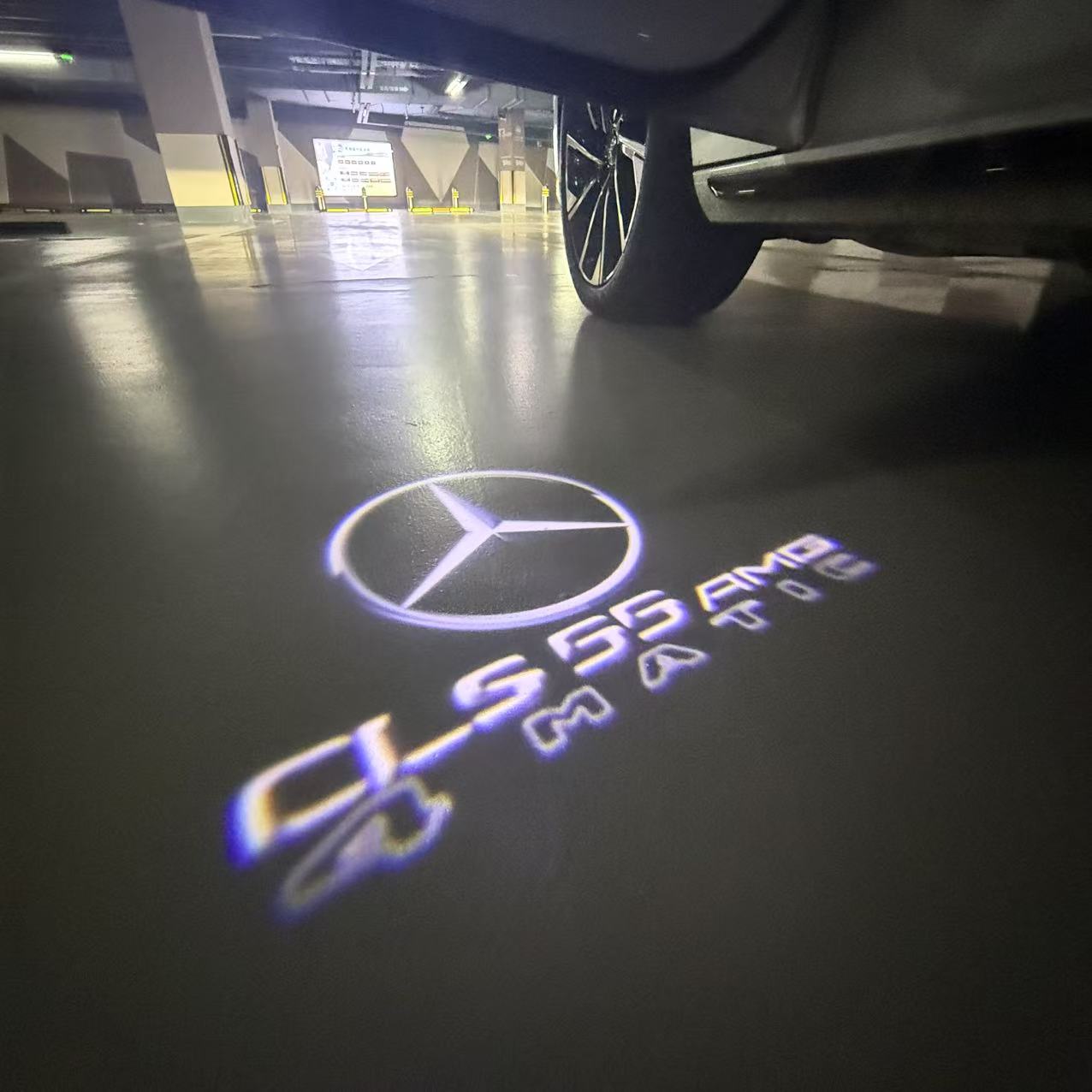 MERCEDES BENZ CLS 55 AMG LOGO PROJECTOT LIGHTS (quantity 1 = 1 sets/2 door lights)Nr.03f08