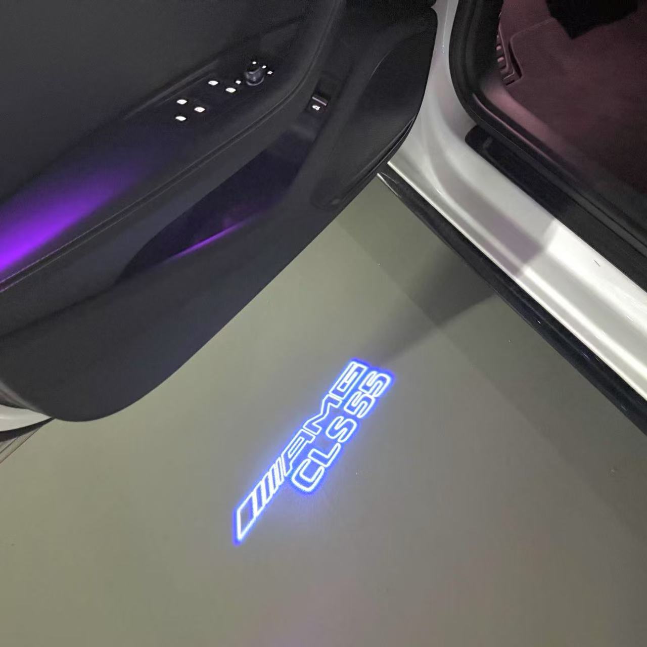MERCEDES BENZ CLS 55 AMG LOGO PROJECTOT LIGHTS (quantity 1 = 1 sets/2 door lights)Nr.03f010