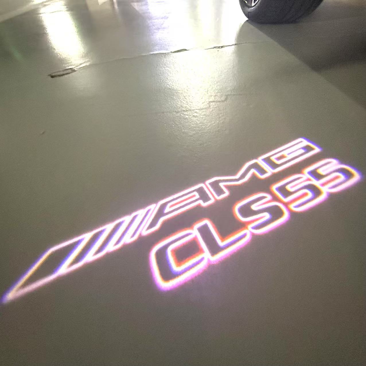 MERCEDES BENZ CLS 55 AMG LOGO PROJECTOT LIGHTS (quantity 1 = 1 sets/2 door lights)Nr.03f011