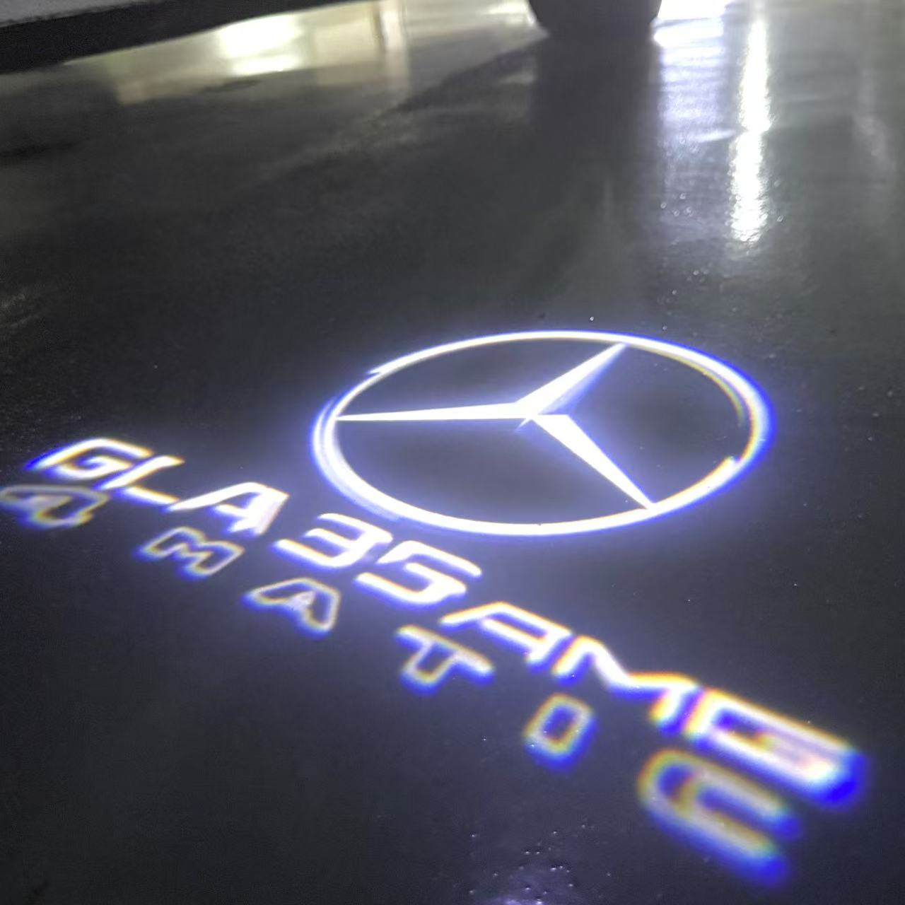 MERCEDES BENZ GLA35 AMG LOGO PROJECTOR LIGHTS (quantity 1 = 1 sets/2 door lights)Nr.03f04