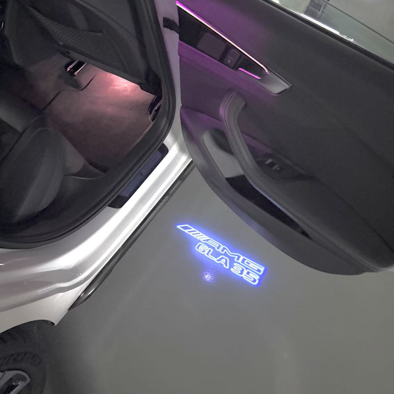 MERCEDES BENZ GLA35 AMG LOGO PROJECTOR LIGHTS (quantity 1 = 1 sets/2 door lights)Nr.03f07