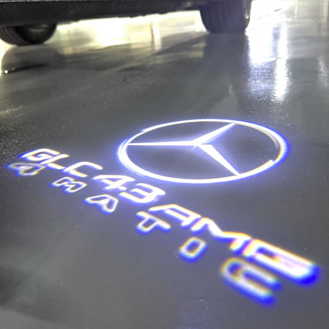 MERCEDES BENZ GLC 43 AMG LOGO PROJECTOR LIGHTS (quantity 1 = 1 sets/2 door lights)Nr.03f026