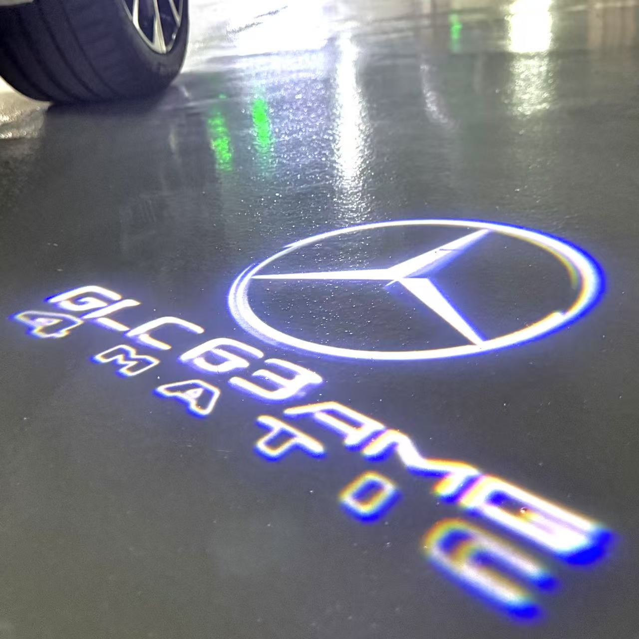 MERCEDES BENZ GLC 63 AMG LOGO PROJECTOR LIGHTS (quantity 1 = 1 sets/2 door lights)Nr.03f030