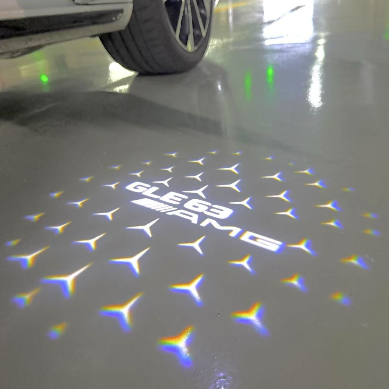 MERCEDES BENZ GLE 63 AMG LOGO PROJECTOR LIGHTS (quantity 1 = 1 sets/2 door lights)Nr.03f039