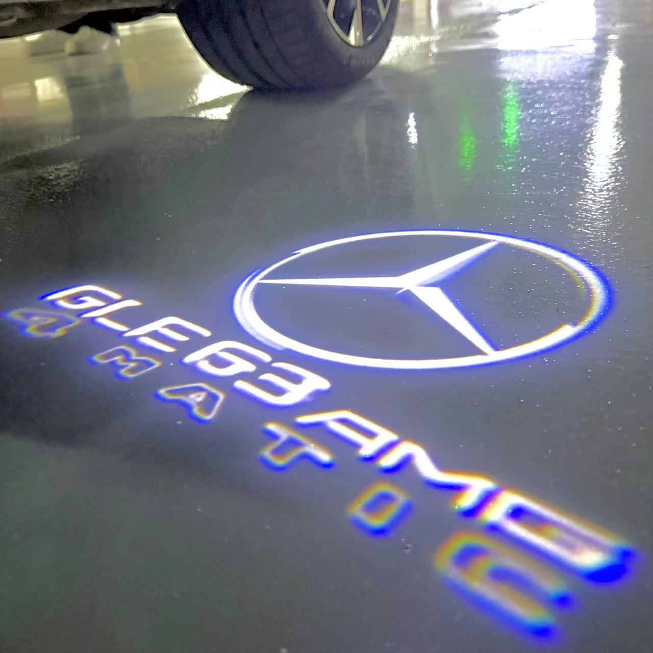 MERCEDES BENZ GLE 63 AMG LOGO PROJECTOR LIGHTS (quantity 1 = 1 sets/2 door lights)Nr.03f036
