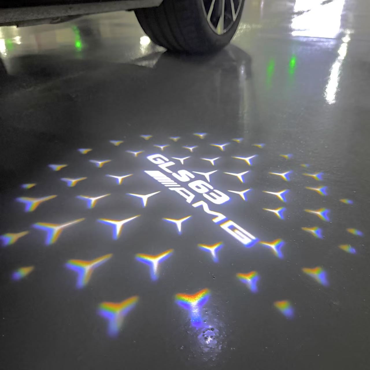 MERCEDES BENZ GLS 63 AMG LOGO PROJECTOR LIGHTS (quantity 1 = 1 sets/2 door lights)Nr.03f029