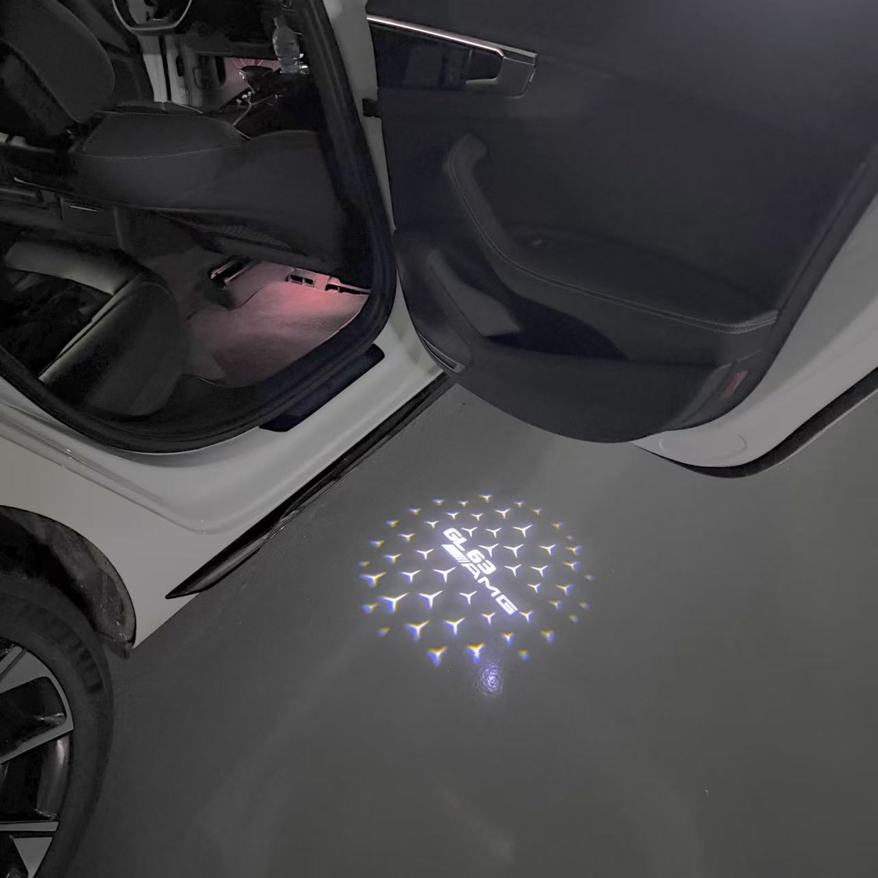 MERCEDES BENZ GL 63 AMG LOGO PROJECTOR LIGHTS (quantity 1 = 1 sets/2 door lights)Nr.03f06