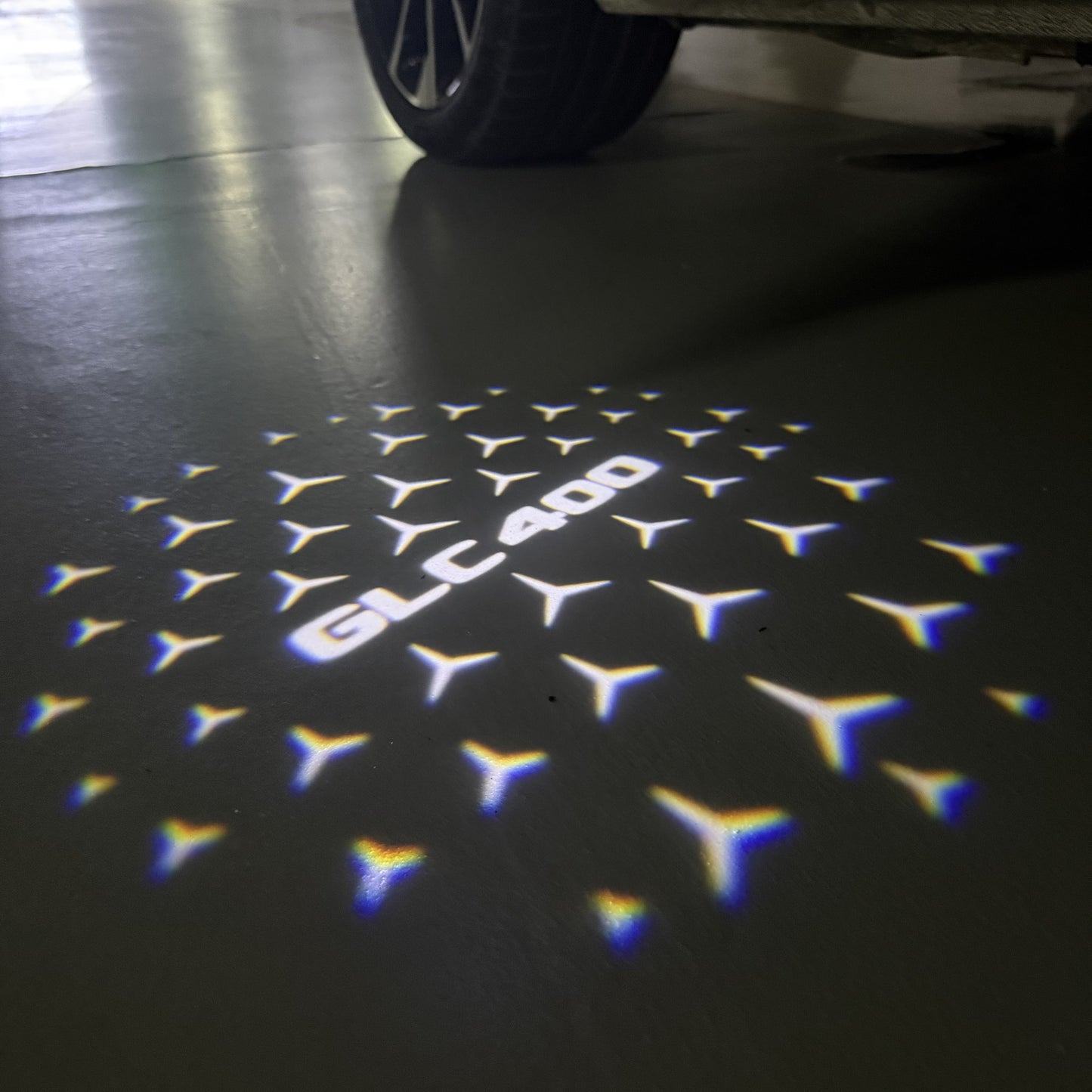 MERCEDES BENZ GLC 400 LOGO PROJECTOR LIGHTS (quantity 1 = 1 sets/2 door lights)Nr.03f052