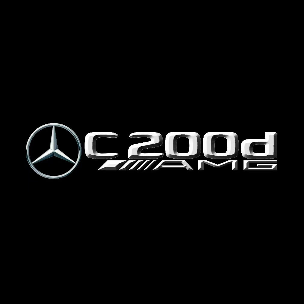 MERCEDES BENZ C 200d AMG LOGO PROJECTOT LIGHTS (quantity 1 = 1 sets/2 door lights)Nr.03f023