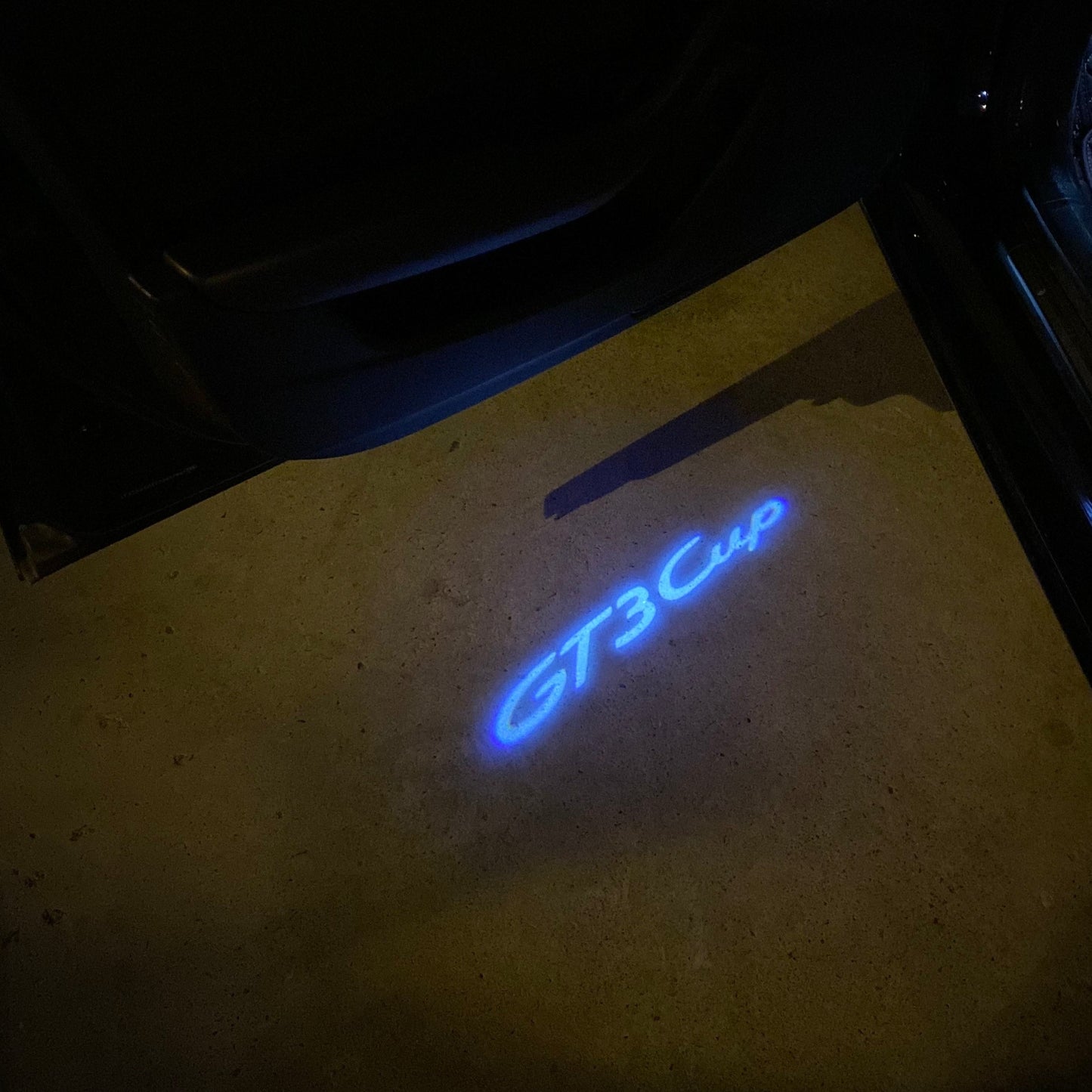 PORSCHE GT LOGO PROJECTOT LIGHTS Nr.8096 (quantity 1 = 2 Logo Film / 2 door lights)
