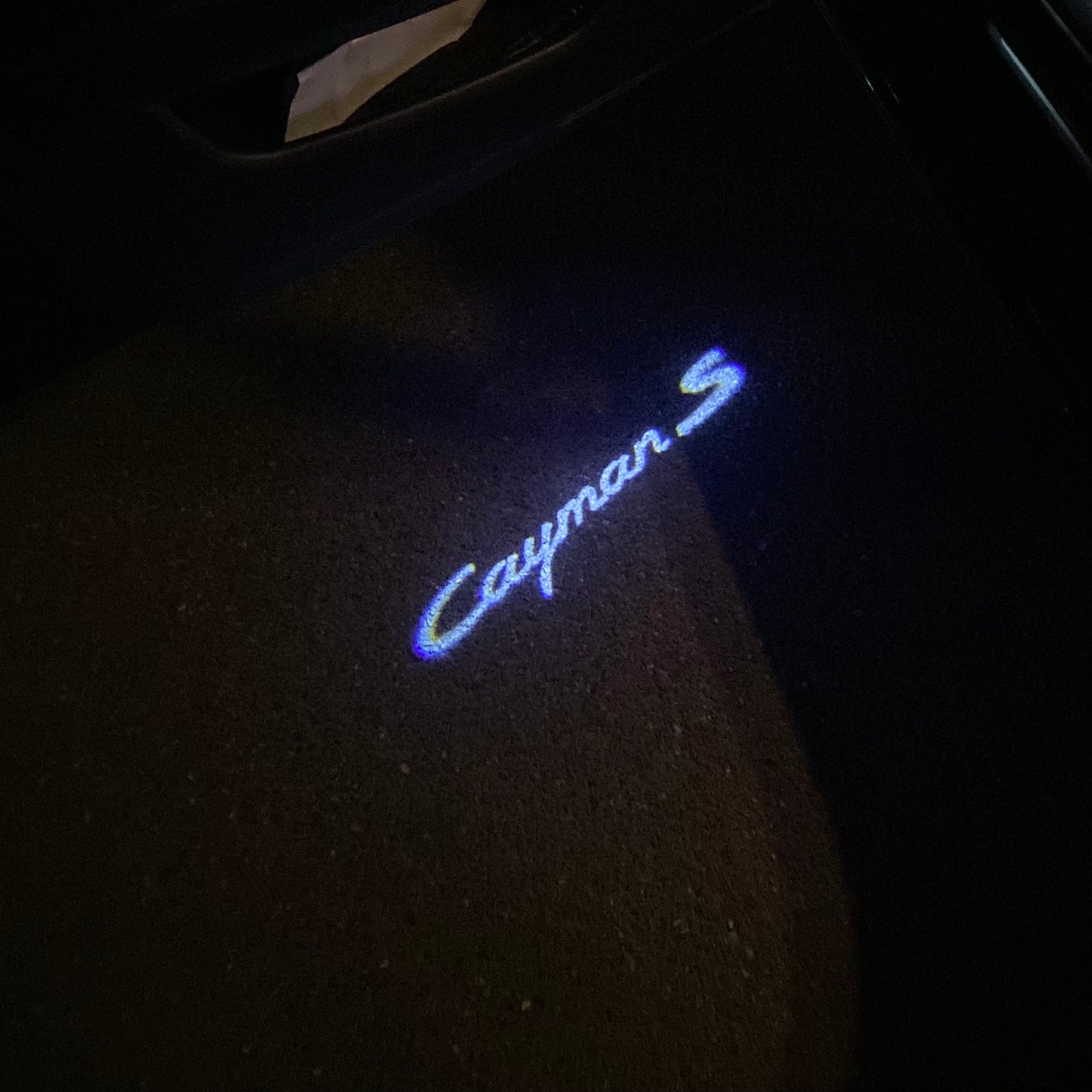 PORSCHE Cayman LOGO PROJECTOT LIGHTS Nr.8011 (quantity 1 = 2 Logo Film / 2 door lights)