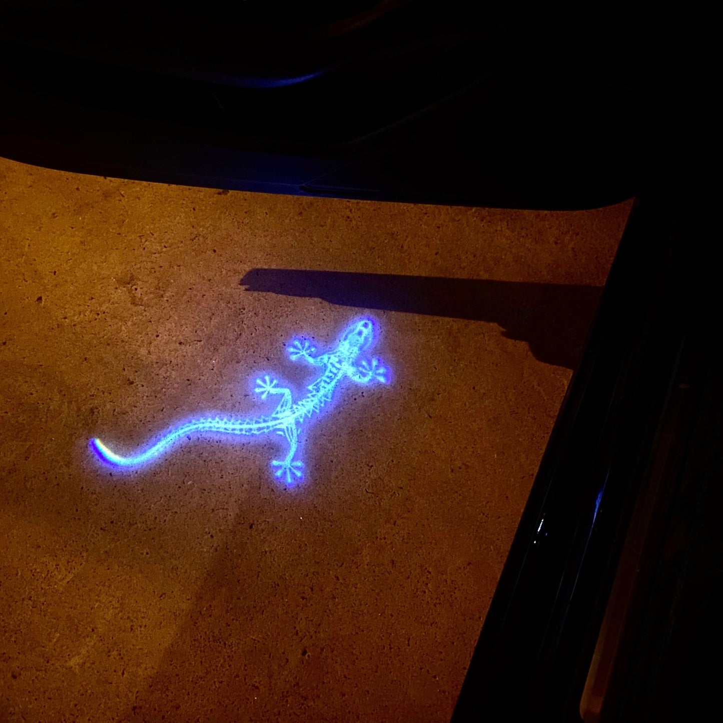 AUDI QUATTRO GECKO LOGO PROJECTOT LIGHTS Nr.64T (quantity 1 = 2 Logo Films /2 door lights)
