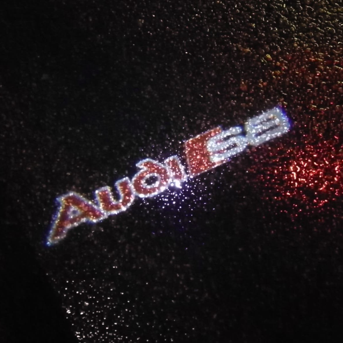 AUDI S8 LOGO PROJECTOT LIGHTS Nr.94 (quantity 1 = 2 Logo Films /2 door lights)