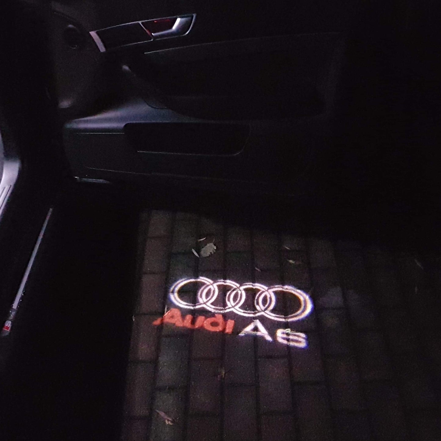 AUDI A6 LOGO PROJECTOT LIGHTS Nr.44 (quantity 1 = 2 Logo Films /2 door lights)